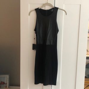 NWT Wilfred Free Elin Black/leather Dress- XS